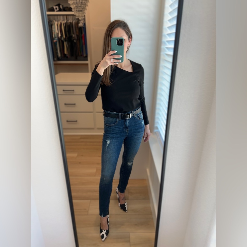 🆕 Lycra Stretch Dark Wash Skinny Jeans - Size 4/27 - Picture 13 of 14